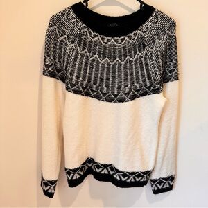 TALBOTS WOOL BLEND FAIR ISLE CREWNECK PULLOVER SWEATER SIZE S NWOT